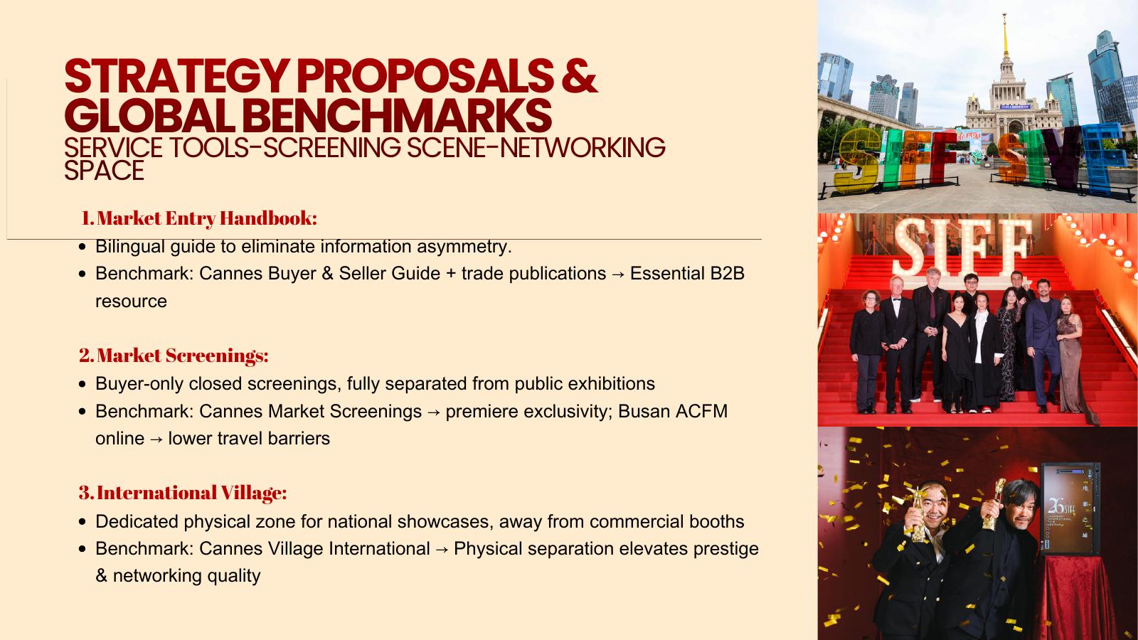 团队提案：市场工具、专业放映与交流空间 / Team proposal: market tools, screenings and meeting spaces